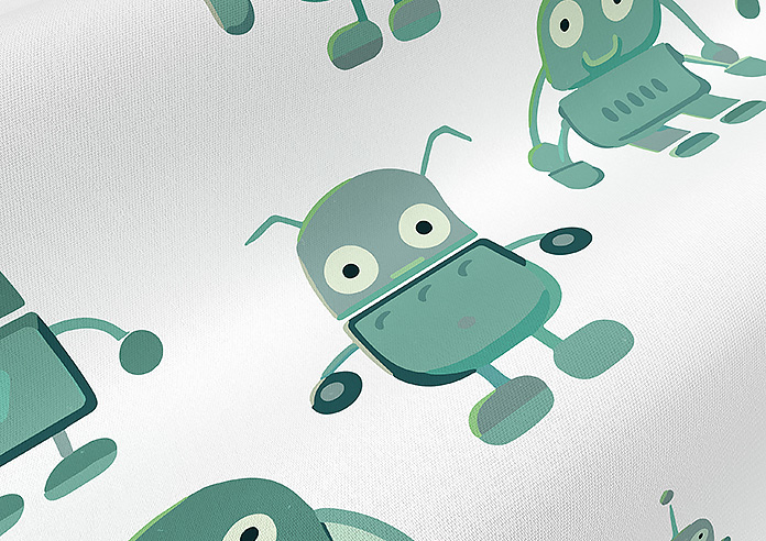 Robo Town, Emerald - Roman Blind - Image 4